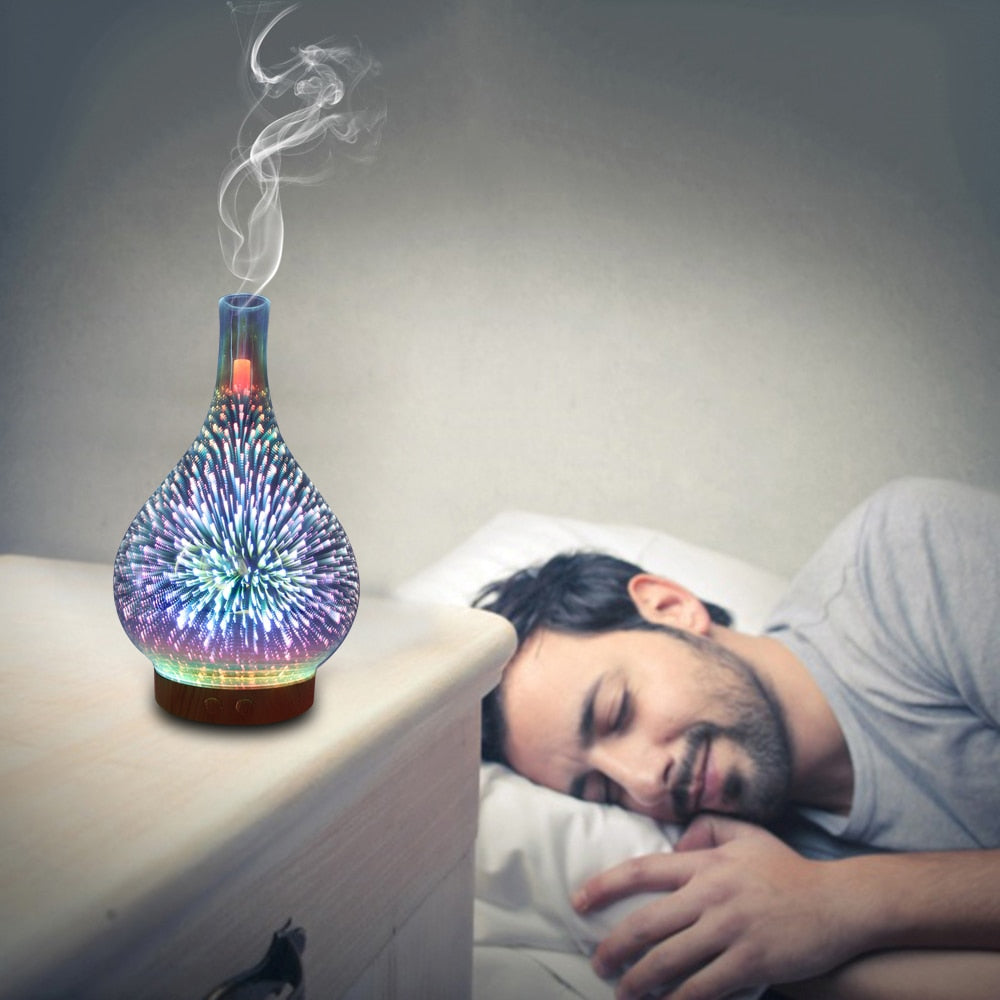 LED Night Light Aroma Essential Oil Diffuser