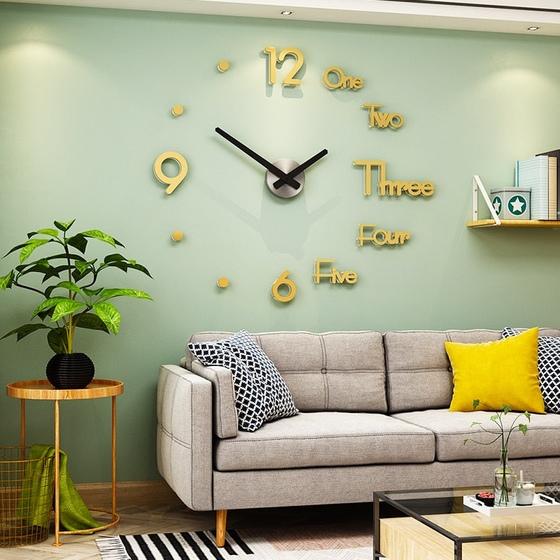 3D Wall Sticker Clock