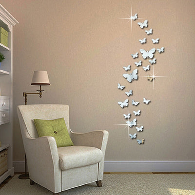 3D Mirrors Butterfly Wall Stickers